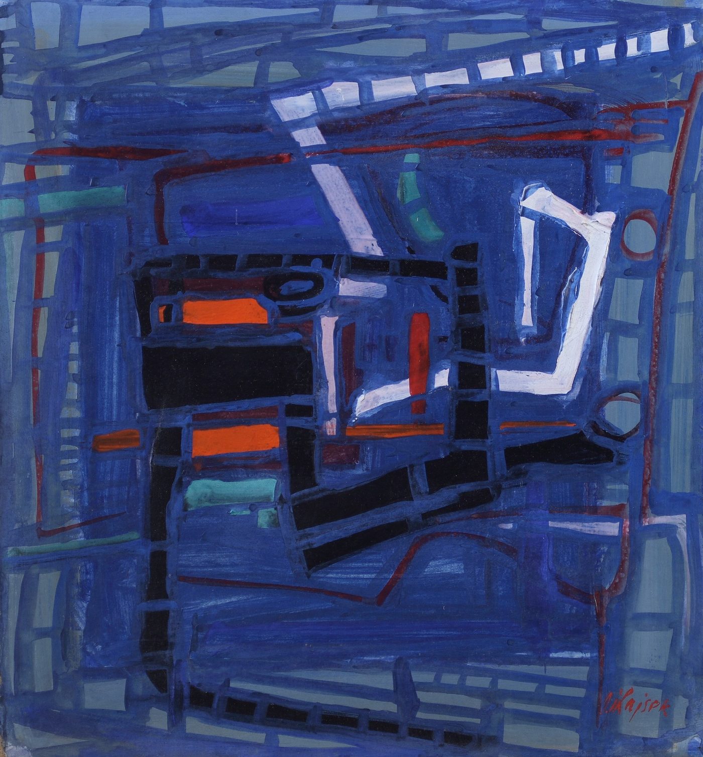 Oldřich Lajsek — abstrakce, obraz A18