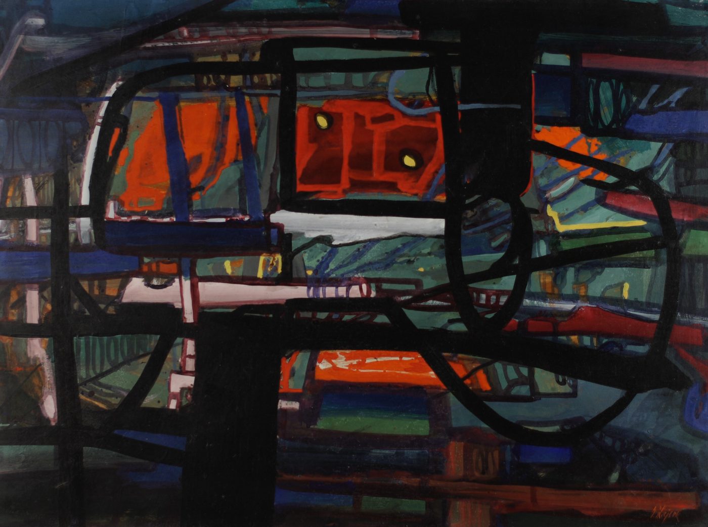 Oldřich Lajsek — abstrakce, obraz A11