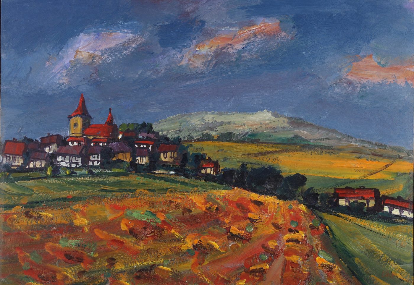 Oldřich Lajsek — krajinomalba, obraz K33