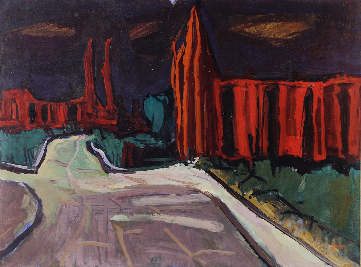 Oldřich Lajsek — krajinomalba, obraz K23
