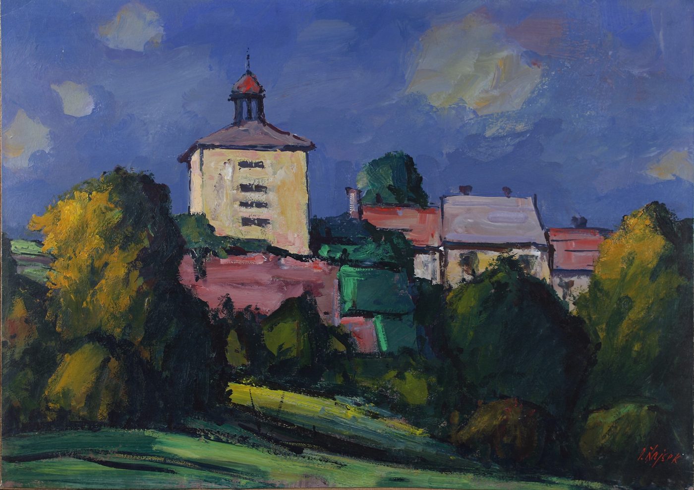 Oldřich Lajsek — krajinomalba, obraz K14