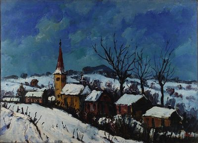 Oldřich Lajsek — krajinomalba, obraz K7