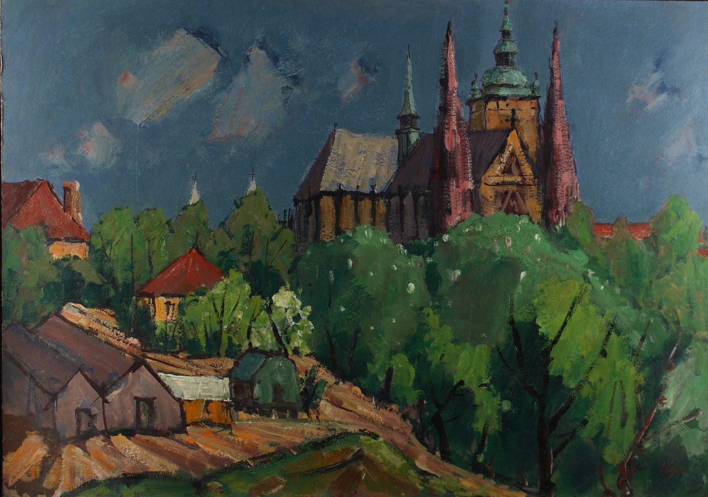 Oldřich Lajsek — krajinomalba, obraz K6